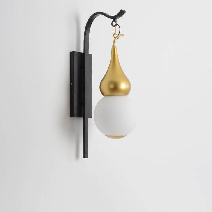 Modern Creative Glass Gourd 1-Light Wall Sconce Lamp