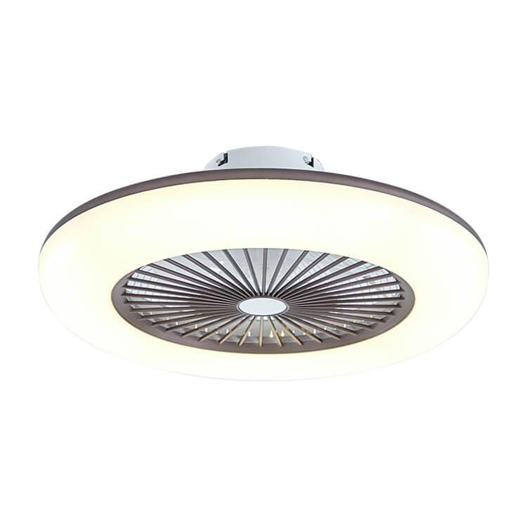 モダンなアクリル製シーリングファン 1灯 LED セミフラッシュマウント照明
