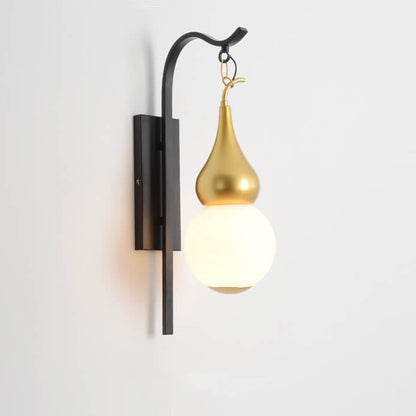 Modern Creative Glass Gourd 1-Light Wall Sconce Lamp