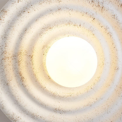 Modern Minimalist Resin Round 1-Light Wall Sconce Lamp