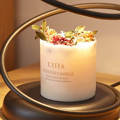 Modern Creative Glass Flower-Shaped 1-Light Melting Wax Table Lamp