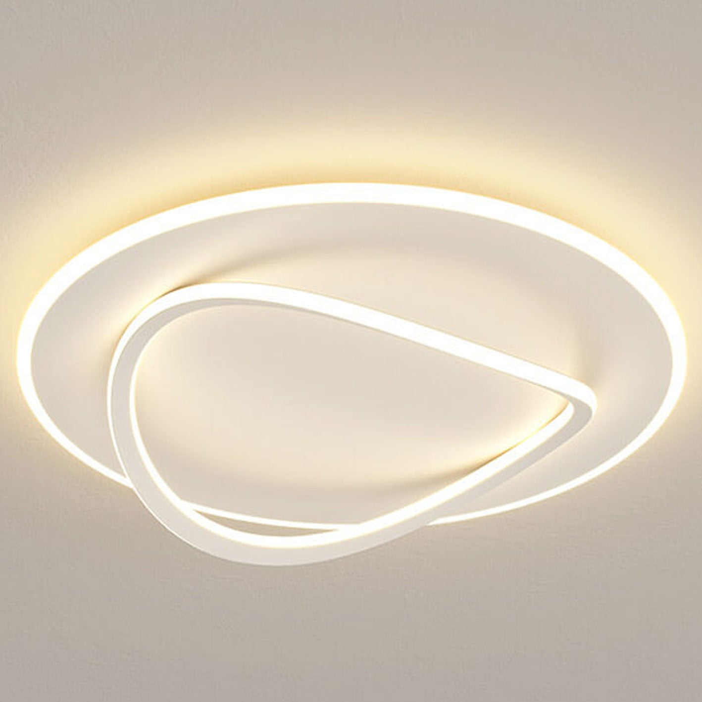 Nordic Minimalist Round Oval LED Flush Mount Ceiling Light