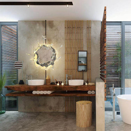 Modern Creative Stainless Steel Acrylic Water Splash Decor LED Wall Sconce Lamp