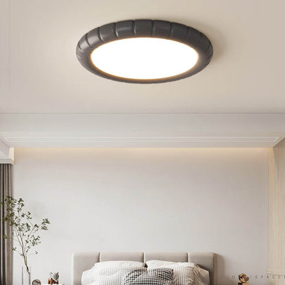 Nordic Modern Minimalist Resin Round LED Flush Mount Ceiling Light