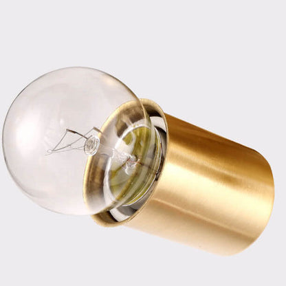 Modern Luxury Octagonal Brass Crystal Glass 1-Light Semi-Flush Mount Ceiling Light