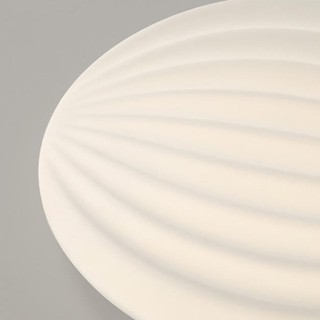 مصباح سقف LED دائري مخطط من الأكريليك باللون الأبيض الحليبي بتصميم عصري بسيط 