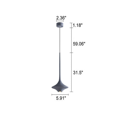 Modern Minimalist Solid Color Hardware Resin LED Pendant Light
