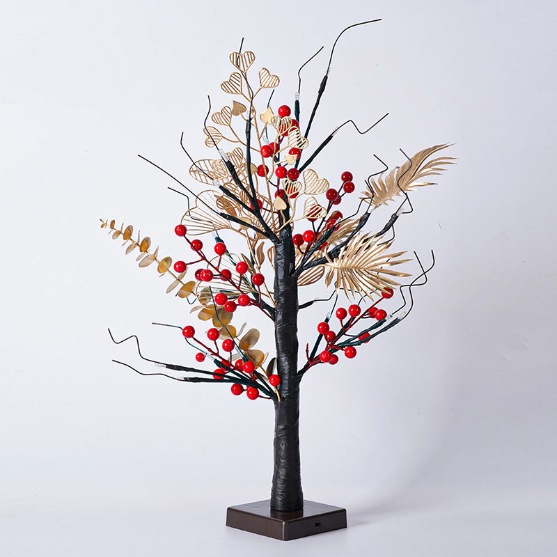 Modern Holiday Decor Birch Tree Plastic LED Standing Floor Lamp