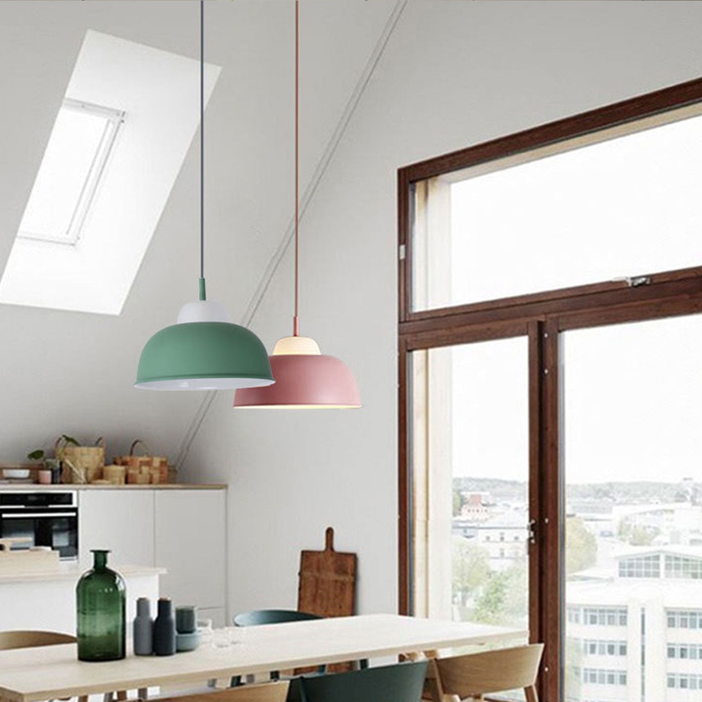 Modern Minimalist Macaron Iron 1-Light Pendant Light