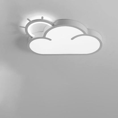 Nordic Minimalist Cloudy Sun LED Kids Flush Mount Ceiling Light