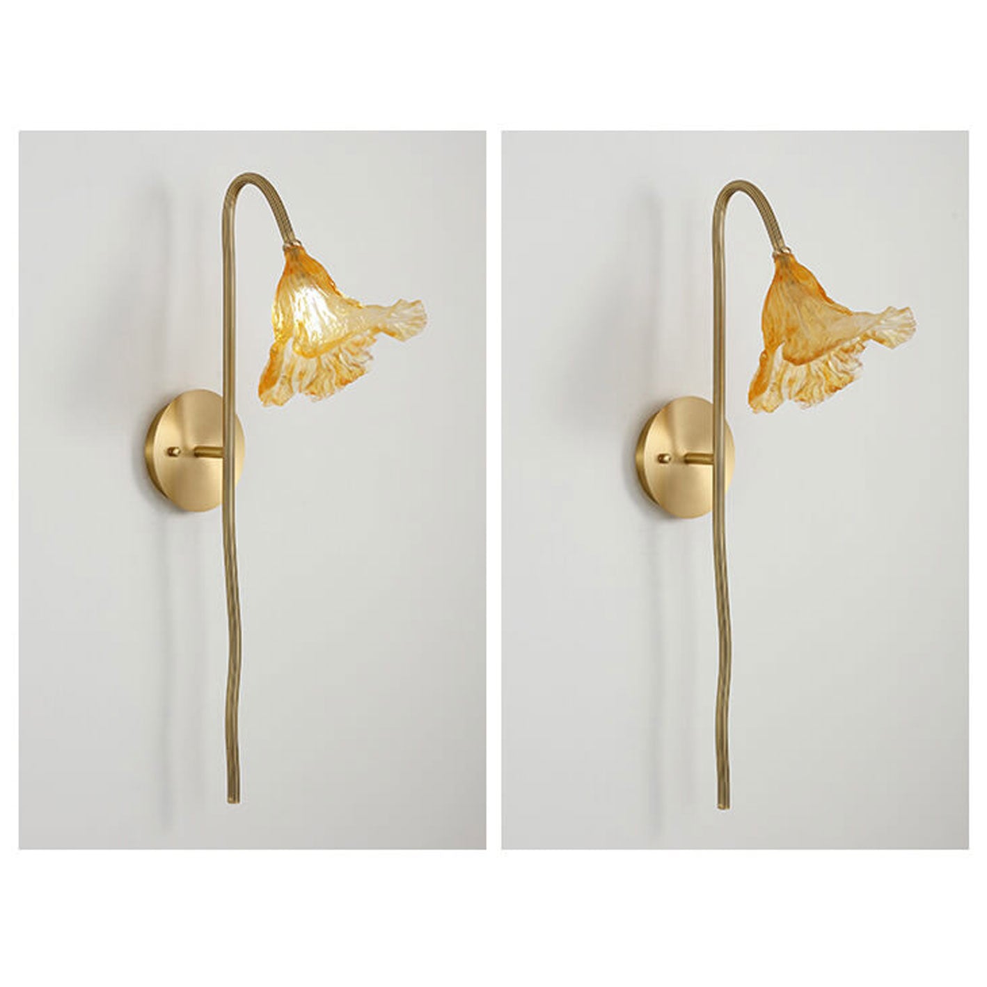 Modern Chinese Dry Lotus Glass Lamp Design 1-Light Wall Sconce Lamp