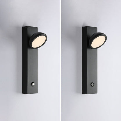 Modern Simplicity Aluminum Iron Acrylic Strip Cubic Round LED Wall Sconce Lamp For Bedside