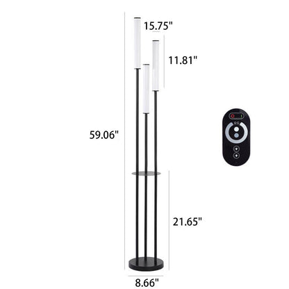 Modern Minimalist Creative Long Bar Design 3-Light LED Standing Floor Lamp