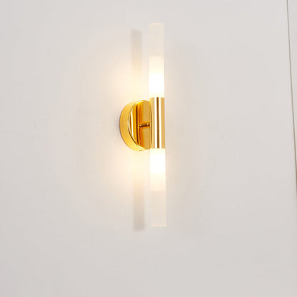 مصباح حائط LED أسطواني من الألومنيوم والحديد بتصميم عصري بسيط لغرفة المعيشة 