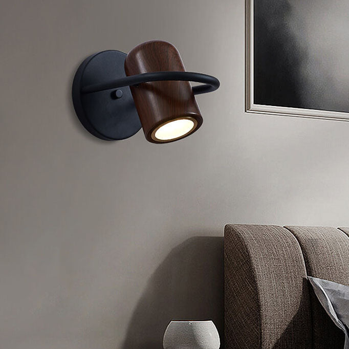 مصباح حائط LED أسطواني من الحديد المطاوع بتصميم عصري على الطراز الاسكندنافي 