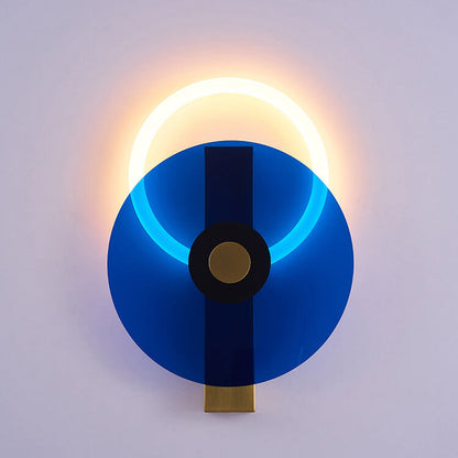 モダンなカラーの明るいアクリル製ラウンドLEDウォールスコンスランプ