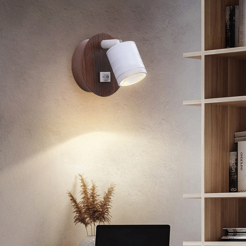 مصباح حائطي للقراءة LED مغناطيسي دوار من الحديد بتصميم إبداعي إسكندنافي 