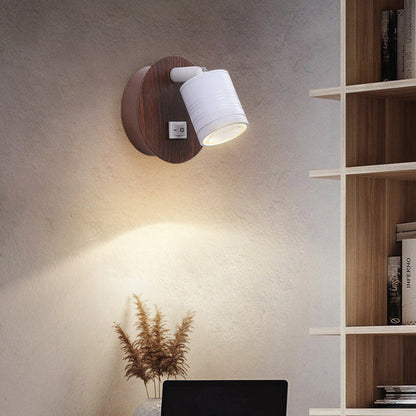 مصباح حائطي للقراءة LED مغناطيسي دوار من الحديد بتصميم إبداعي إسكندنافي 