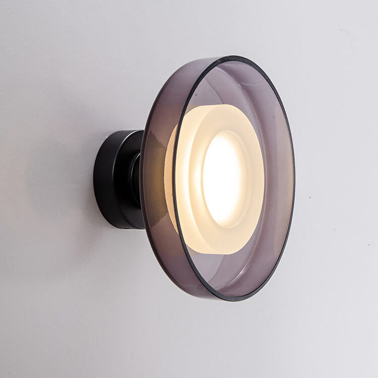 Nordic Vintage Round Hardware Glass LED Wall Sconce Lamp