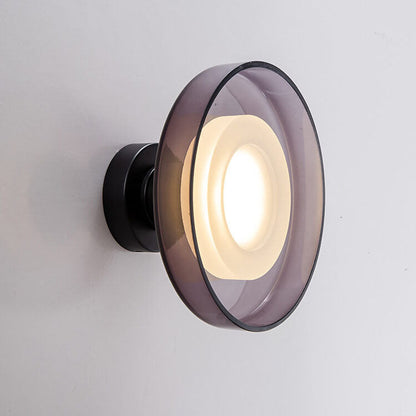 Nordic Vintage Round Hardware Glass LED Wall Sconce Lamp