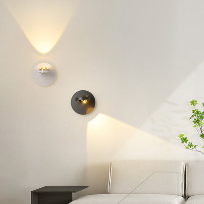 مصباح حائط LED دائري هندسي بسيط من الألومنيوم بتصميم نورديك 