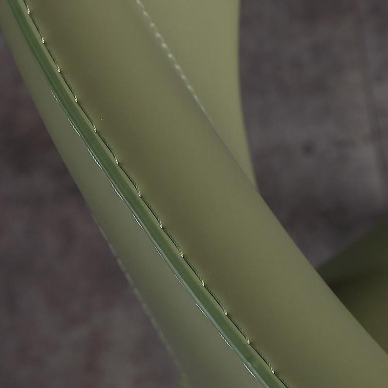 Modern Minimalist Square Artificial Leather Carbon Steel Frame Dining Chair Wing Back Armless For Dining Room