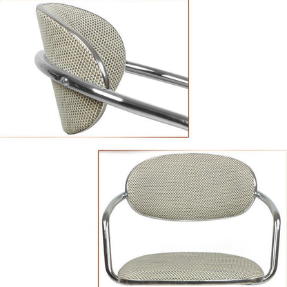 Contemporary Scandinavian Half Round Wicker Hardware Bar Stool Backrest For Dining Room
