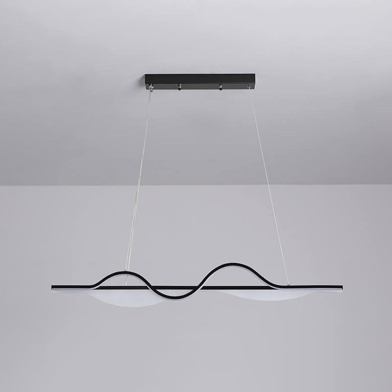 Nordic Minimalist Curved Line Long Island Light LED Chandelier