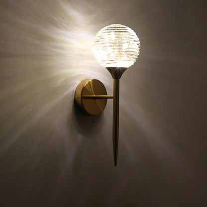 مصباح حائط LED بتصميم عصري بسيط مصنوع من قرن الغزال الدائري المصنوع من الحديد والزجاج لغرفة المعيشة