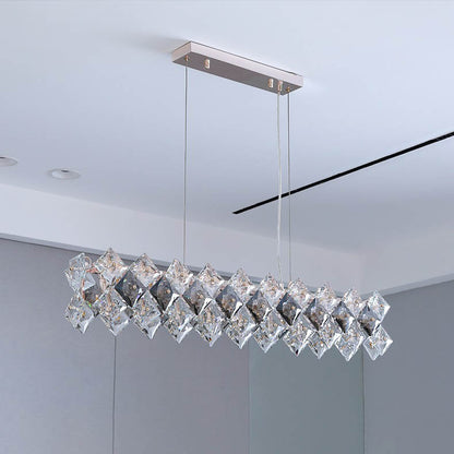 Contemporary Luxury Crystal Diamond Circle Plated Hardware 5/6/7/8/10/14 Light Chandelier For Living Room