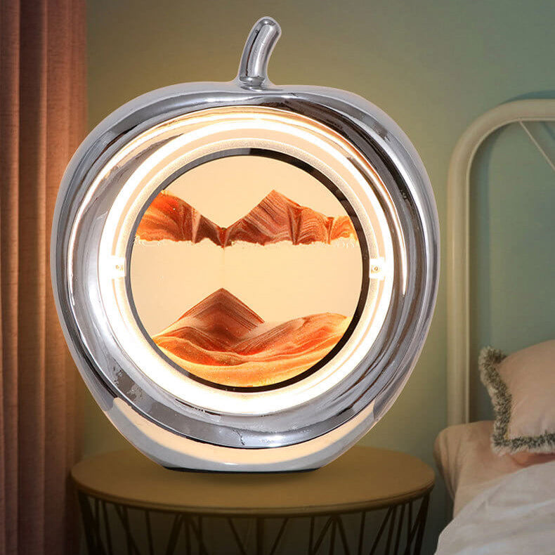 Creative Apple Quicksand Painting Decorative Ambient LED Table Lamp