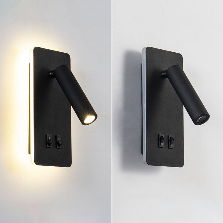 Nordic Minimalist Square Spotlight Rotatable LED Reading Wall Sconce Lamp