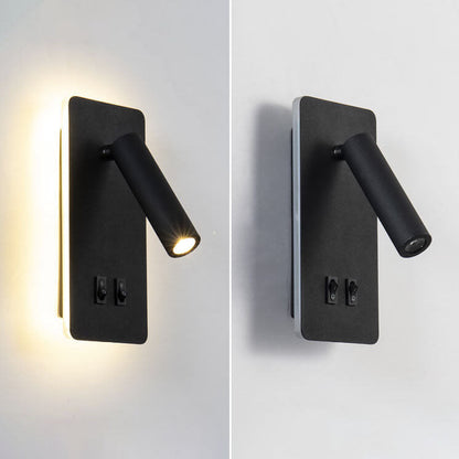 Nordic Minimalist Square Spotlight Rotatable LED Reading Wall Sconce Lamp