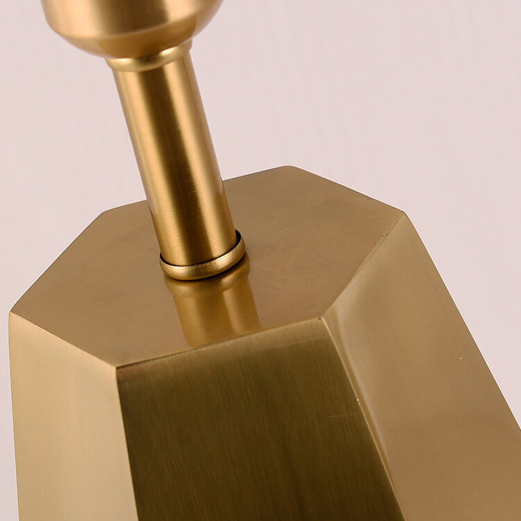 Luxury Art Fabric Metal Geometric Base 1-Light Table Lamp