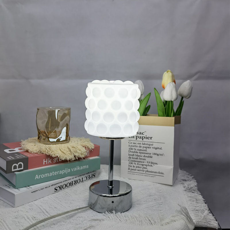 Nordic Minimalist Glass Metal LED Reading Table Lamp