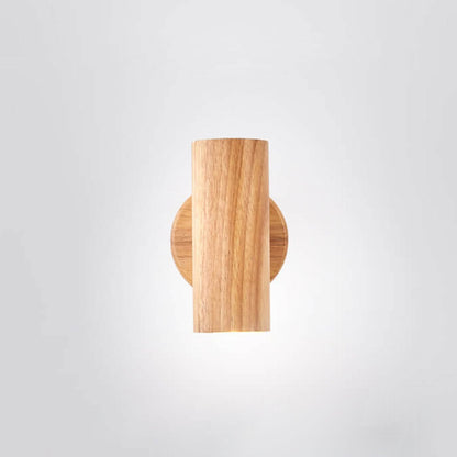 Modern Minimalist Wood Track Spotlight 1/2/3 Light Wall Sconce Lamp