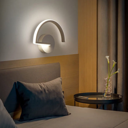 Modern Creative Half Round Iron LED Wall Sconce Lamp