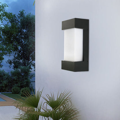 مصباح حائط LED خارجي مقاوم للماء مصنوع من الأكريليك بتصميم مربع بسيط وحديث 
