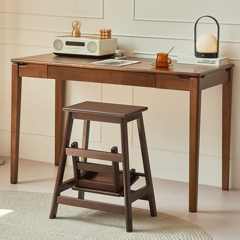 Moderner minimalistischer rechteckiger Barhocker aus Holz mit Fußstütze, ohne Rückenlehne und Armlehnen für das Esszimmer 