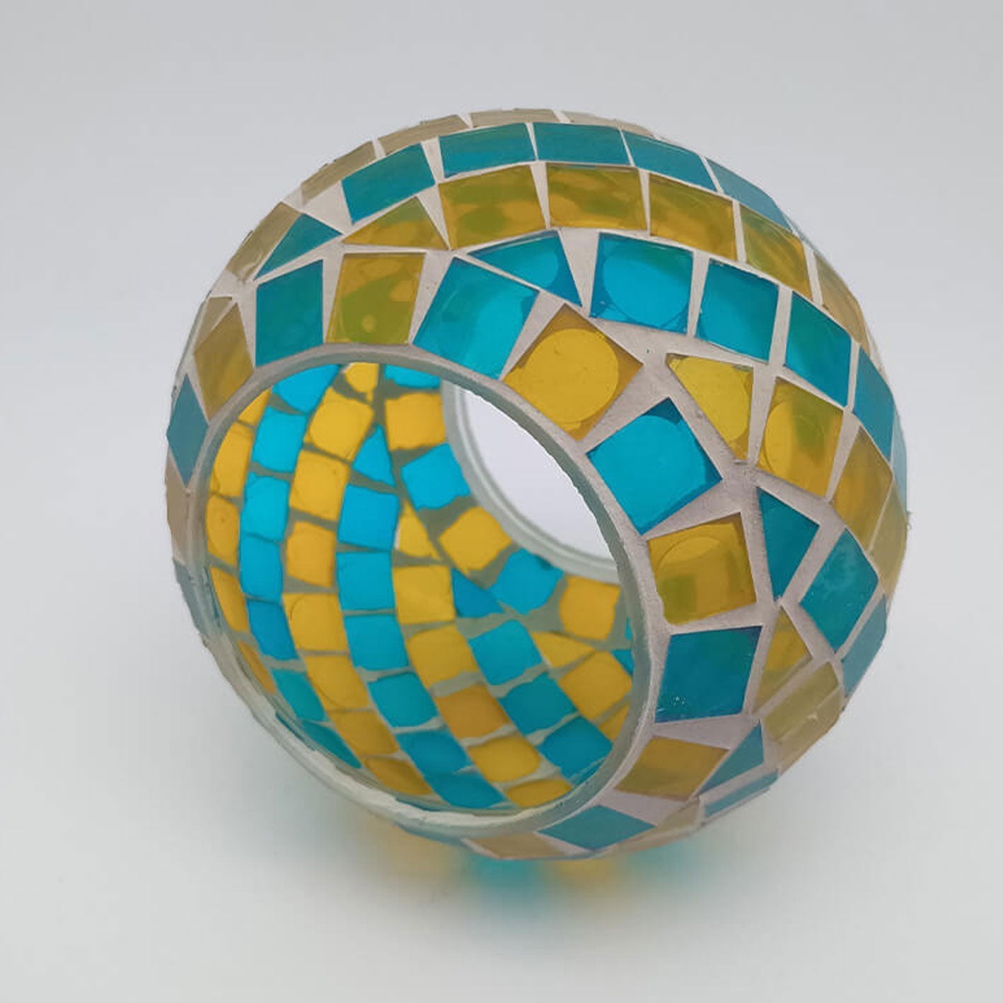 Solar Creative Stained Glass Spiral Pattern Design LED Outdoor Decorative Light