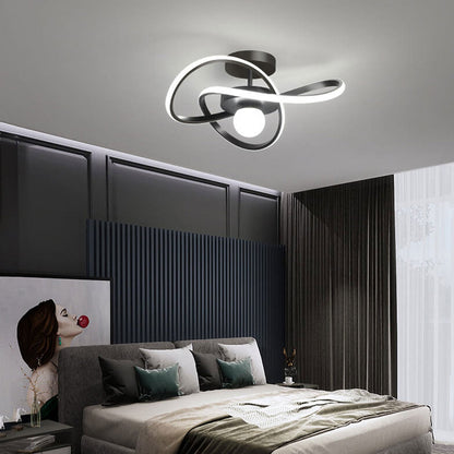 Nordic Modern Simple Streamer Surround Design LED Semi-Flush Mount Light