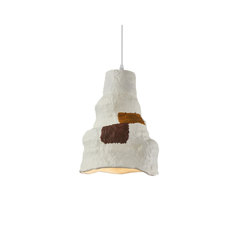 Japanese Wabi-sabi Pure White 1-Light Pendant Light