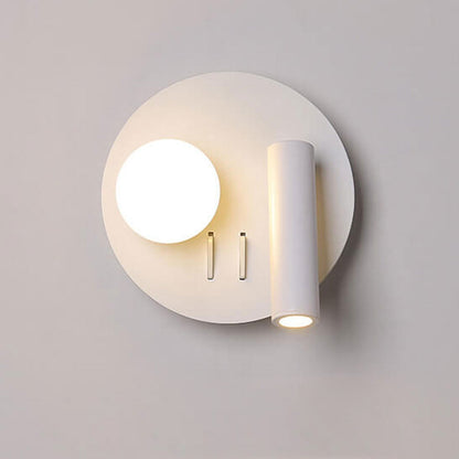 مصباح حائطي LED للقراءة مصنوع من الحديد الأكريليكي دائري/مربع بتصميم بسيط على الطراز الاسكندنافي 
