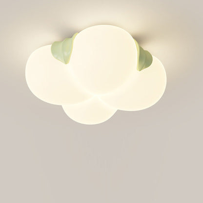 Modern Art Deco Bubble Flower PE Iron LED Flush Mount Ceiling Light For Bedroom