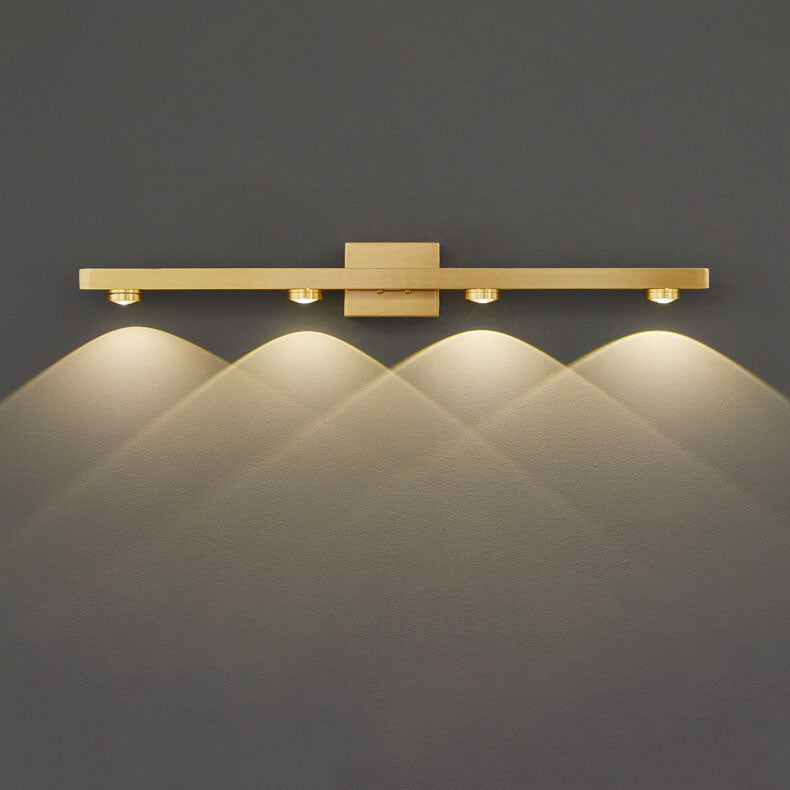Modern Retro All Copper LED Vanity Light Wall Sconce Lamp