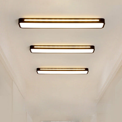 Nordic Minimalist Long LED Flush Mount Ceiling Light