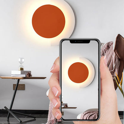 Nordic Postmodern Solid Color Wrought Iron Acrylic LED Wall Sconce Lamp
