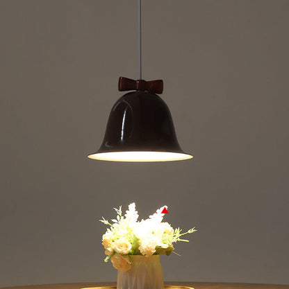 Nordic Minimalist Bells Bow Tie Iron 1-Light Pendant Light