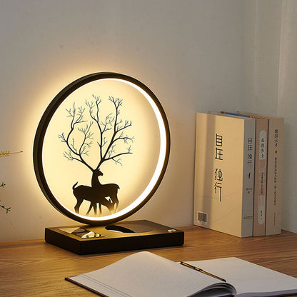 Creative Iron Aluminum LED Wireless Charging Bluetooth Speaker Table Lamp