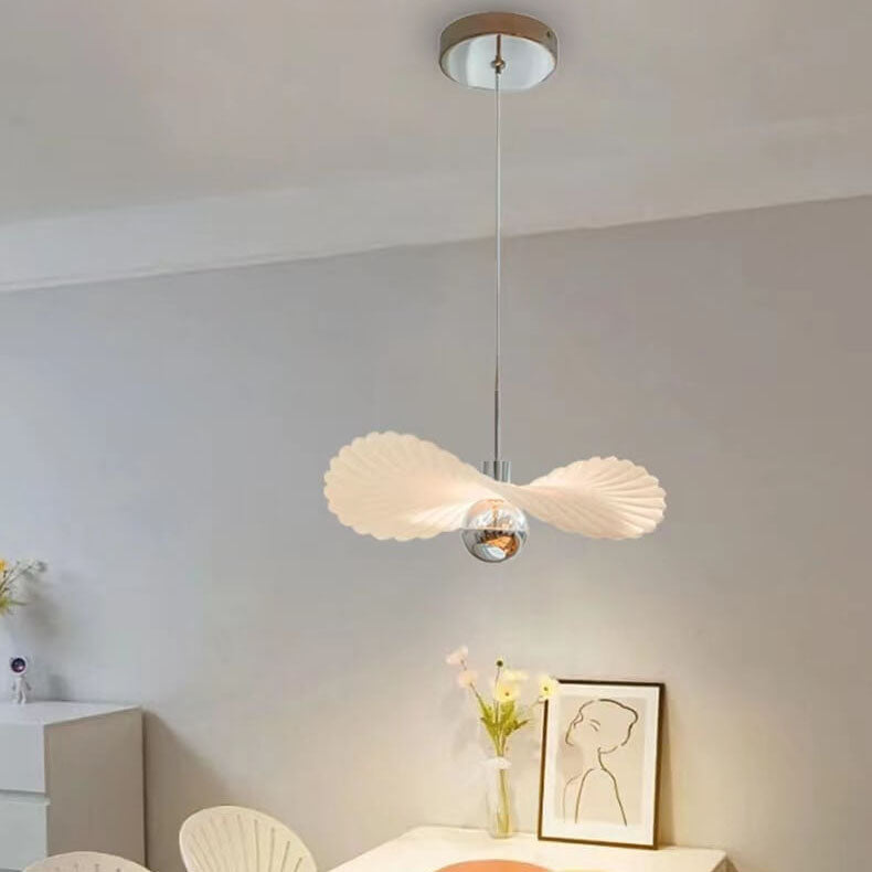 Modern Minimalist White Seashell LED Pendant Light